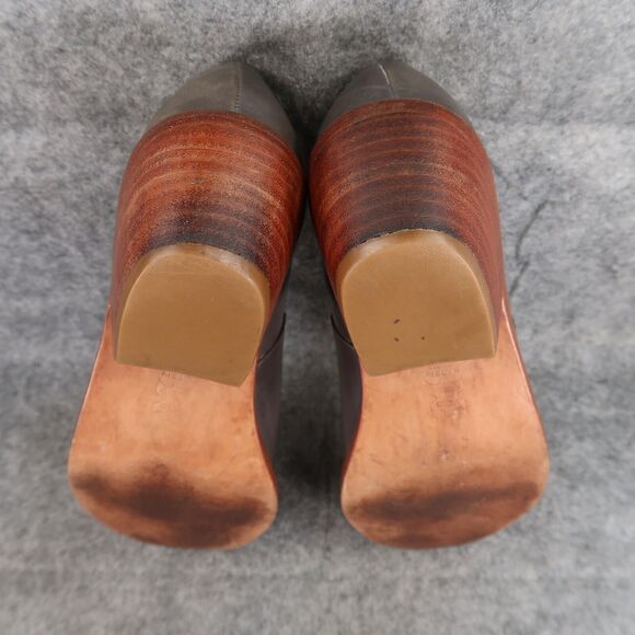 Fortress of Inca Shoes Womens 38 Bootie Madeline Leather Grey Slip On Block Heel - Picture 11 of 15